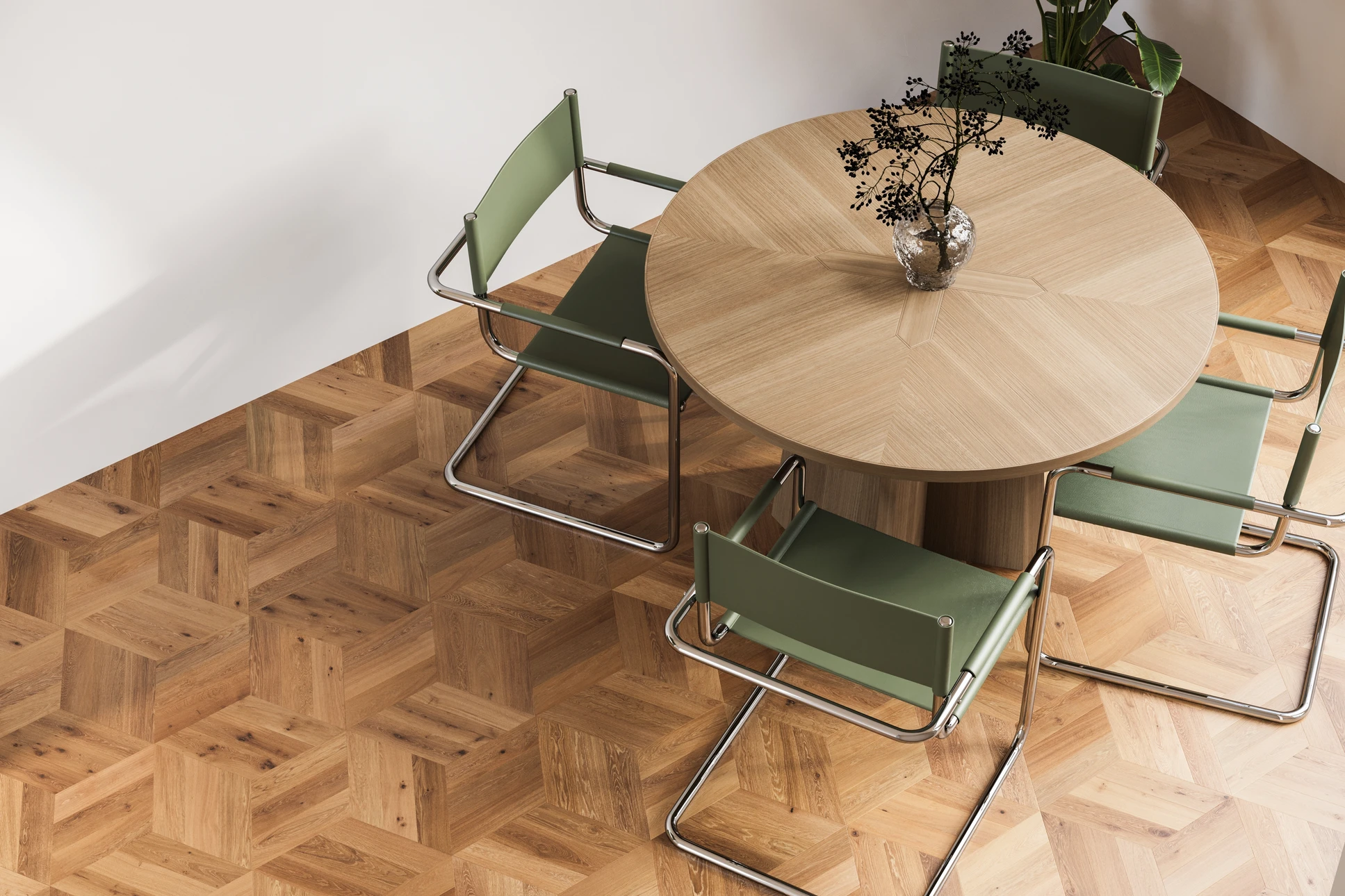 Superbe salon intérieur avec parquet et cheminée dans une nouvelle maison de luxe